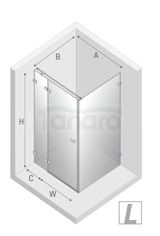 NEW TRENDY Kabina prysznicowa Avexa 80x70x200, pojedyncze drzwi szkło 6mm z powłoką ACTIVE SHIELD EXK-1455/EXK-1456