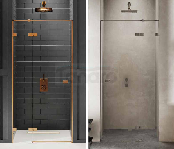 NEW TRENDY Drzwi prysznicowe AVEXA COPPER BRUSHED 90x200 EXK-3533