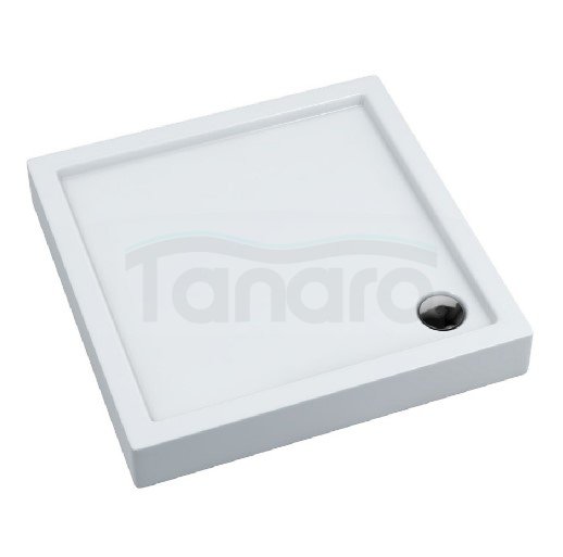 AQUAFORM - Brodzik prysznicowy kwadratowy SLEEK biały 80X80X14/3 FI90