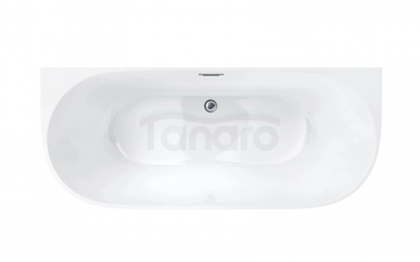 CORSAN Wanna przyścienna MONO Slim 160 cm Korek klik klak Chrom E029LSCH 