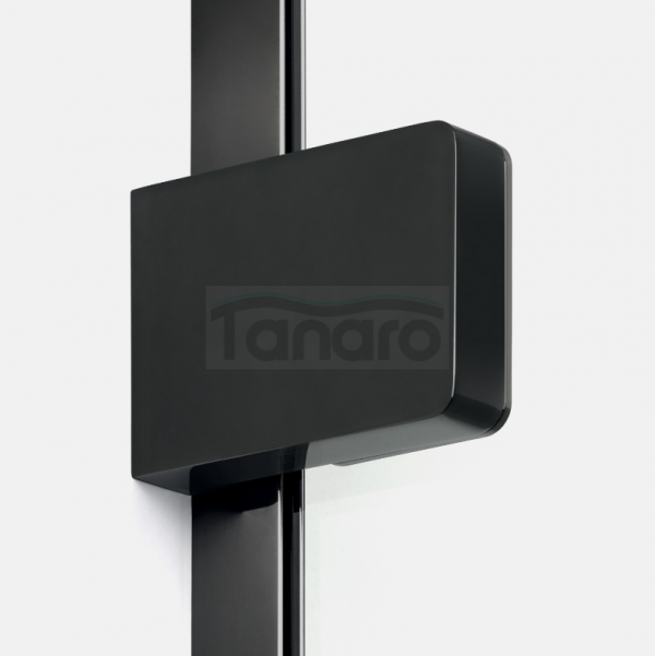 NEW TRENDY Kabina prysznicowa walk in Eventa Black Chrome. Jednoelementowa, z dodatkową ścianką 130x200 EXK-6313