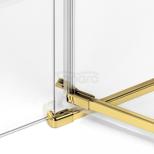 NEW TRENDY Kabina prysznicowa podwójne drzwi uchylne AVEXA GOLD SHINE Linia Platinium 120x110x200 EXK-1868