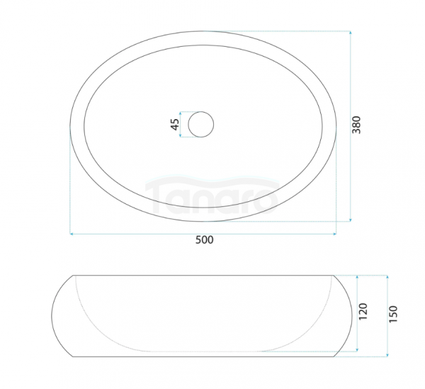 REA Umywalka nablatowa Rea Mika Gabro Black