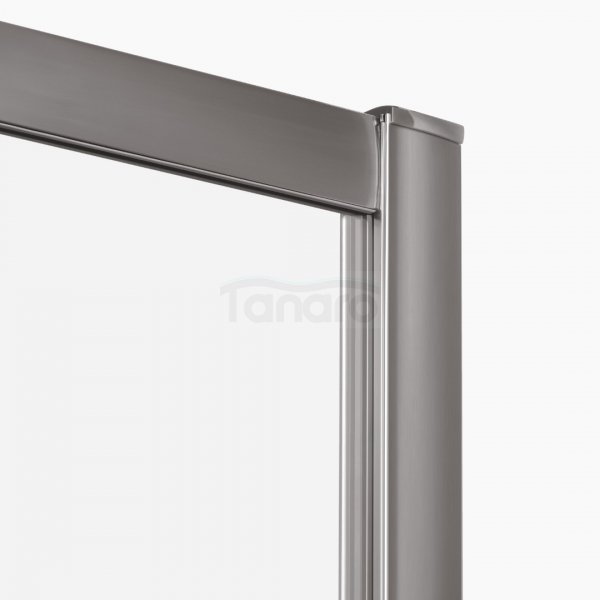 NEW TRENDY Kabina prysznicowa PRIME GUNMETAL BRUSHED 2D prostokątna przyścienna L 100x70x200 szkło czyste 6mm Active Shield 2.0 K-4965