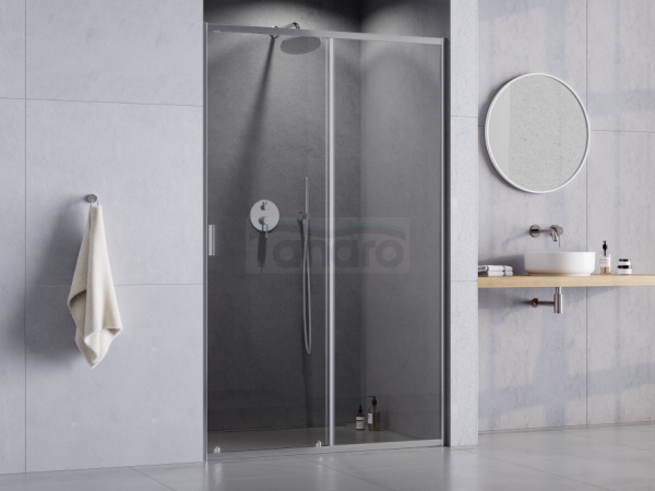 BESCO Drzwi prysznicowe przesuwne Zarya Chrom 100 DZ-100