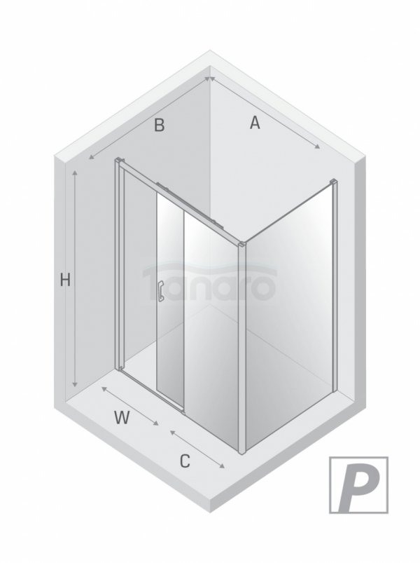 NEW TRENDY Kabina prysznicowa PRIME GUNMETAL BRUSHED 1D prostokątna P 120x70x200 szkło czyste 6mm Active Shield 2.0 K-4832