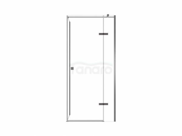 BESCO Kabina prysznicowa Pixa Gun Metal 120x80x195 Prawa PPP128-195GR