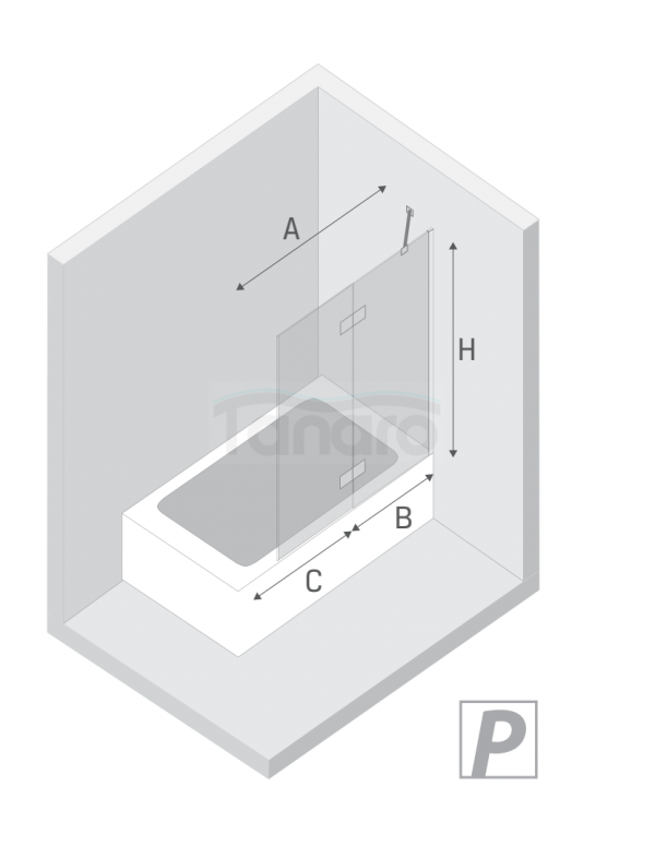 NEW TRENDY Parawan nawannowy NESTA 120x150 czyste 6mm Active Shield 2.0 P-0231/P-0232