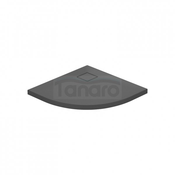 CERSANIT - brodzik półokrągły TAKO Slim 80x4 szary mat + syfon  S932-159