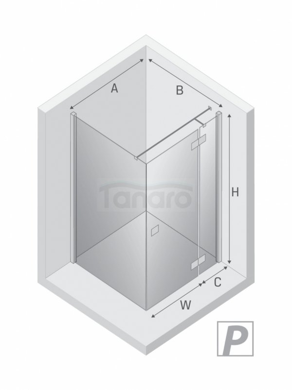 NEW TRENDY Kabina prysznicowa REFLEXA BLACK 1D prostokątna P 80x120x200 szkło czyste 6mm Active Shield 2.0 EXK-4923