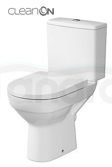 CERSANIT - WC Kompakt CITY z Deską antybakteryjną, duroplastową, wolnoopadającą z funkcją łatwego wypinania K35-035