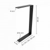 Podwójny wspornik Półki loft pod Półkę 30 cm Wieszak Uchwyt 40MM