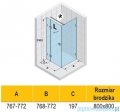 Riho Scandic NXT X203 kabina prysznicowa lewa 80x80cm chrom G001053120