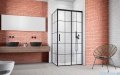 Radaway Idea Black Kdj Factory kabina prysznicowa 110x70 prawa czarny mat/szkło przejrzyste 387041-54-55R/387048-54-55L