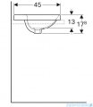Geberit VariForm Umywalka owalna z półką z otworem na baterię, bez przelewu 60x45cm szkliwiony spód 500.735.01.2
