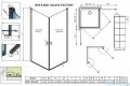 Radaway Nes 8 Black Kdd I Factory kabina 90x90cm czarny mat/szkło przejrzyste 10071090-54-55L/ 10071090-54-55R