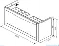 Oristo Skagen szafka z umywalką wisząca 119x50x45 biały mat OR49-SD1S-120-2/UME-BD-120-91-C