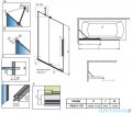 Radaway Furo Gold PND II parawan nawannowy 170cm lewy szkło przejrzyste 10109888-09-01L/10112844-01-01