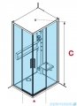 Novellini Glax 2 2.0 kabina z hydromasażem 100x100 total biała G22A100T1-1UU