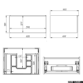 Elita Look szafka z umywalką 60x28x45cm anthracite 167076/145830