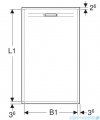 Geberit Sestra brodzik 140x80cm grafit 550.276.00.2