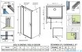 Radaway Nes 8 Kdj II kabina 120x80cm lewa przejrzyste 10086120-01-01L/10089080-01-01