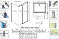 Radaway Nes Gold Kds I kabina 100x80cm prawa złoty połysk 10023100-09-01R/10043080-09-01