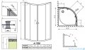 Radaway Classic A Kabina prysznicowa półokrągła z drzwiami przesuwnymi 80x80x170 szkło satinato 30011-01-02