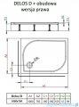 Radaway Brodzik prostokątny Delos D 100x75x15 cm z obudową prawy 4D17515-03R