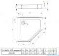 Radaway Doros PT Compact Stone brodzik pięciokątny 100x100 kaszmirowy SDRPT1010-05-84S