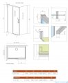 Radaway Idea Gold Kdj kabina 160x110cm lewa złoty połysk/szkło przejrzyste 387046-09-01L/387053-09-01R