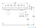 Geberit Smyle Square Umywalka podwójna 120cm 500.223.01.1