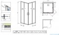 Radaway Premium Pro Black Kdd  kabina 80x100cm czarny mat/szkło przejrzyste 1017080-54-01L/1017100-54-01R