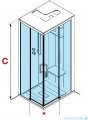 Novellini Skill 2A kabina z hydromasażem prawa gołębi szary 100x80 SKIA109DT1F-1AN2