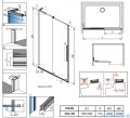 Radaway Furo SL Dwj drzwi 90cm lewe chrom połysk/szkło przejrzyste 10307472-01-01L/10110430-01-01 