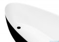 Besco Goya XS B&W 160x70cm wanna wolnostojąca biało-czarna MATOWA+ odpływ klik-klak chrom #WMMC-160G