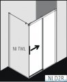Kermi Nica drzwi przesuwne 2-częściowe z polem stałym prawe 140 cm NID2R14020VPK