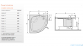 Sanplast Eko Plus BPzs-a/EKOPLUS brodzik półokrągły 90x90x25 cm + stelaż 615-131-0630-01-000
