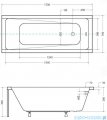 Besco Modern 170x70cm Wanna prostokątna #WAM-170-MO