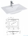 Elita Look szafka z umywalką 60x28x45cm biały połysk 167075/145830
