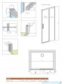 Radaway Idea 8 Dwj Brushed Gold drzwi wnękowe 120cm prawe szczotkowane złoto 10330620-99-01R/10350553-01-01