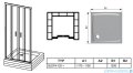 Ravak Blix BLDP4 drzwi prysznicowe 120cm aluminium transparent Anticalc 0YVG0C00Z1