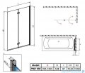 Radaway Essenza New Pnd parawan nawannowy 100cm prawy szkło przejrzyste 207210-01R