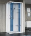 Novellini Skill 2A kabina z hydromasażem prawa gołębi szary 100x80 SKIA109DM1F-1AN2