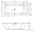 Riho Lima wanna prostokątna 200x90cm z hydromasażem Bliss lewa B054005005