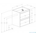 Roca Claudia szafka łazienkowa 60x45x63 BIAŁY MAT A857794529