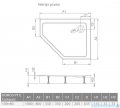 Radaway Doros Pt E Compact Stone brodzik pięciokątny 100x80x11,5cm prawy biały SDRPTP1080-05-04SR