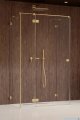 Radaway Essenza Pro Brushed Gold Kdj+S kabina 90x90x90cm lewa szczotkowane złoto 10097390-99-01L/10098090-01-01/10098090-01-01