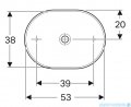 Geberit VariForm Umywalka owalna stawiana na blat 55x40cm 500.774.01.2