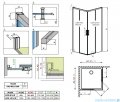 Radaway Idea 8 Kdd kabina 80x120cm szkło przejrzyste 10370080-01-01L/10370120-01-01R